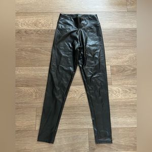 Pleather leggings size small.